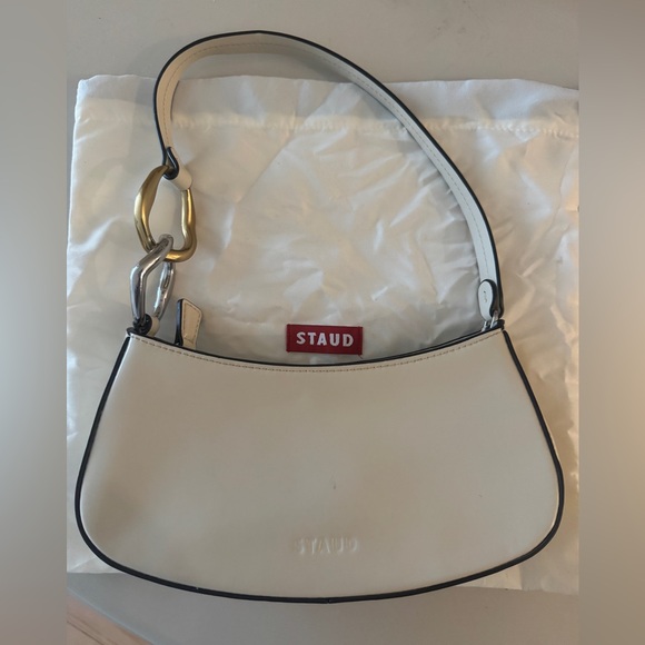 STAUD Handbags - STAUD OLLIE CREAM BAG